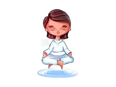 Relax! calm character design childrens book childrens illustration chill cute cute illustration digital art doodle drawing girl little girl meditation relax sketching vibe vinosasi yoga