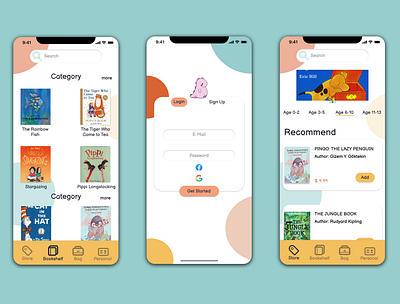 Children's Online Bookstore appdesign graphicdesign ui design uiux ux design uxdesign