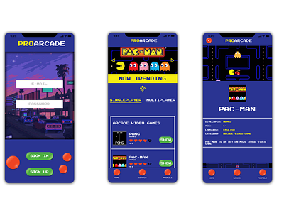 Pro Arcade appdesign mobileapp mobiledesign ui uidesign ux visual design