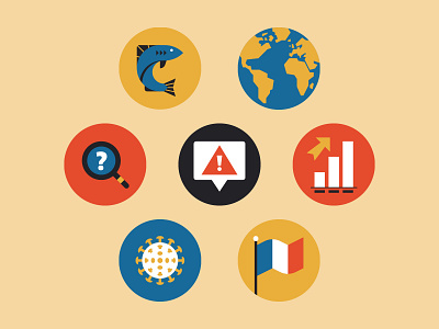 Some more coronavirus icons... coronavirus covid 19 covid19 data visualisation data visualization data viz editorial infographic magazine outbreak pandemic