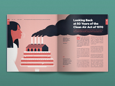 Looking back at the Clean Air Act... air anniversary birthday cake chimney editorial environment magazine research science smoke woman