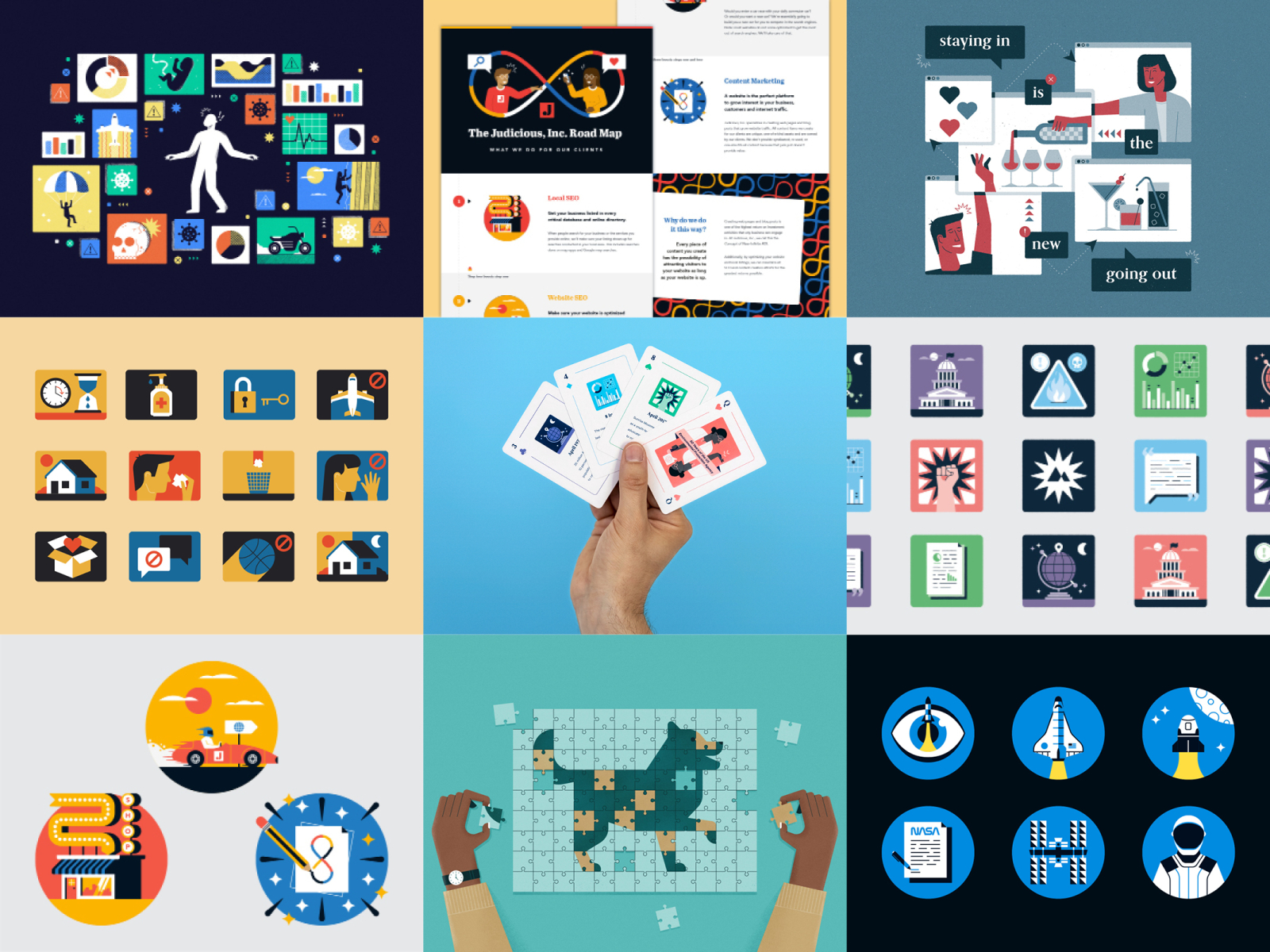 Best Nine 2020! 2020 best nine bestnine cards character data visualisation data visualization data viz icon icons illustration infographic instagram playing cards