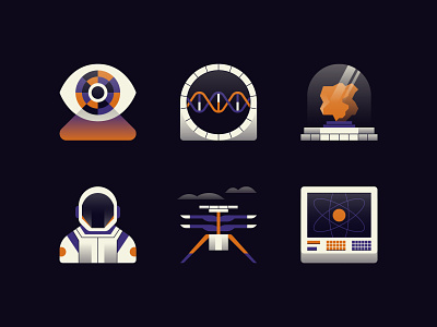 Mars Exploration Icons