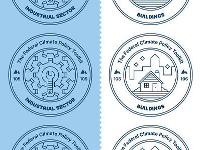 Climate Policy Badges badge city climate change editorial energy environment house icon line icon magazine stamp tool