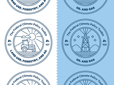 Climate Policy Badges badge climate change editorial energy environment farm icon line icon magazine oil science stamp tractor