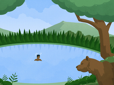 Bear! animal bear landscape magazine math maths nature puzzle science
