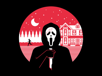 Scream bag cinema film ghost face horror house movie running scream tote bag