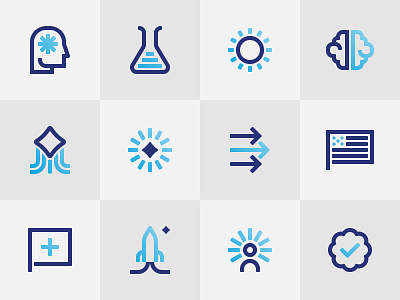 Frontiers Icons branding icon icon set icongraphy rebrand research science ui ux
