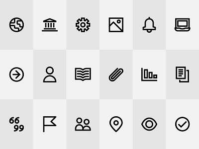 Frontiers UI Icons branding icon icon set iconography rebrand research science ui ux