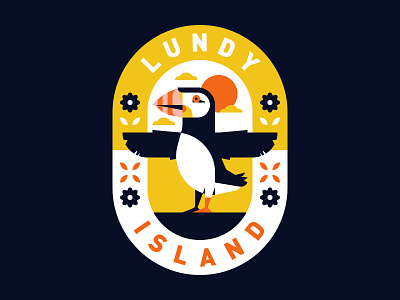 Lundy Island Badge animal badge bird conservation devon island lundy lundy island nature puffin wildlife