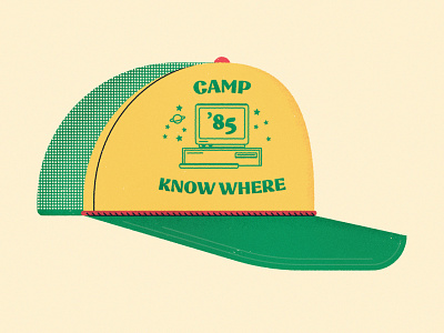 Off To Camp Know Where! baseball cap camp cap computer dustin hat planet retro star stranger things tv vintage