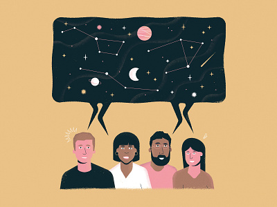 No. 12 / Different cultures see similar things in constellations constellations editorial inktober moon people planet science space star talk vectober vectober2019