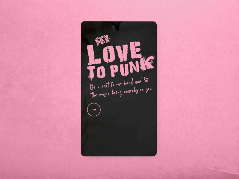 001 - Sign Up app branding concept daily ui challenge design grunge inspiration mobile music pattern pink punk ui web