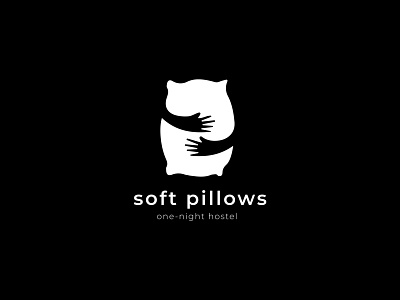 Logo for the hostel for one night "Soft pillows" branding design logo minimal vector