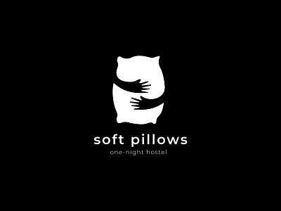 Logo for the hostel for one night "Soft pillows"