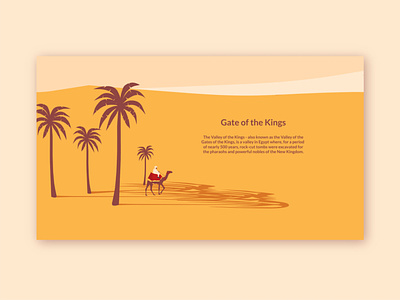 Valley of the Kings egypt illustration kair landing page minimalist pyramid travel uidesign uiux vectors web webdesign website wordpress