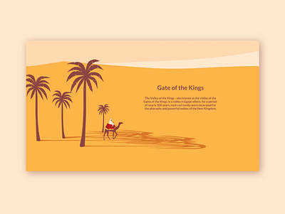 Valley of the Kings egypt illustration kair landing page minimalist pyramid travel uidesign uiux vectors web webdesign website wordpress