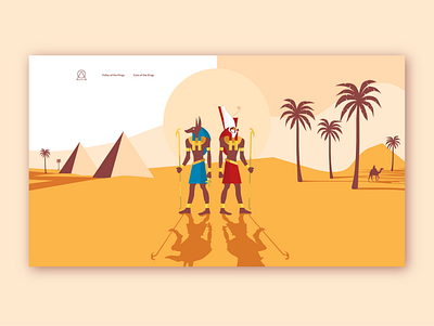 Valley of the Kings app cairo egypt faraon header header design illustration illustrator landing design landingpage logo minimalism mummies trend vector web website