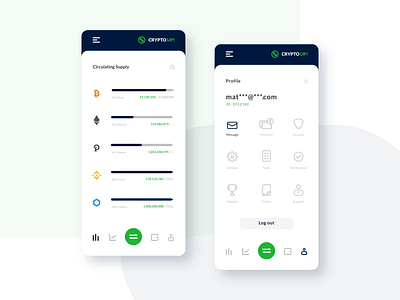 CryptoUP! - mobile app design