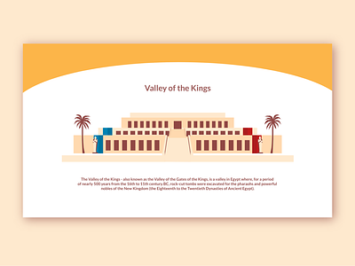 Valley of the Kings - web design app app design egypt faraon illustration illustrator landingpage minimalist travel ui uiux ux vacation web webdesign