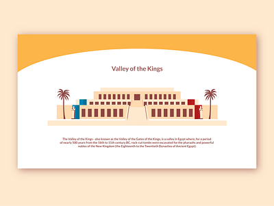 Valley of the Kings - web design app app design egypt faraon illustration illustrator landingpage minimalist travel ui uiux ux vacation web webdesign