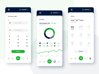 CryptoUP! - mobile app design android app app design crypto cryptocurrency finance interface ios layout logo minimalist progress ui uidesign ux