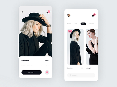 E-commerce Mobile App app app design e commerce app e commerce shop ecommerce fashion fashion app ios minimalism mobile app mobile ui mobile ux shop ui ux