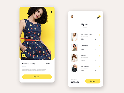 Online Shop Mobile App android app app design clothes ecommerce fashion girl girls ios minimalism mobile online store shop store ui ux woman