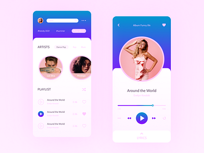 Music Player App Design