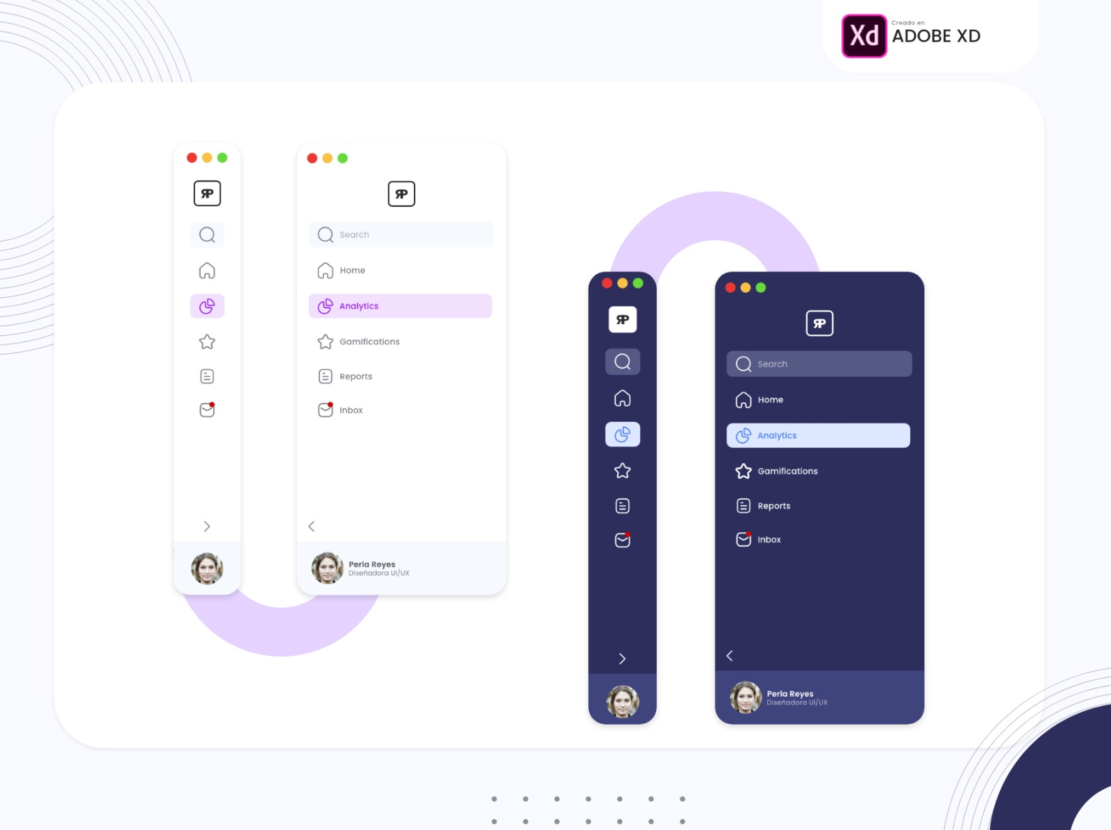 Left Navigation by Perla Reyes on Dribbble