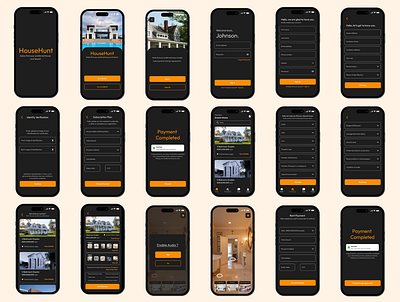 HouseHunt App (Tenants UI) app design houserentalapp mobileapp mobiledesign ui ux