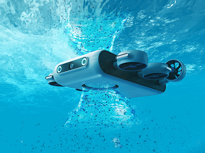 VORTEX - Underwater Cleaning Drone 3d behance clean design drone drone design industrial industrial design microbeads microplastic modeling plastic portfolio product product design render rendering waste water