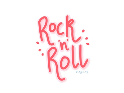 Rock and Roll! art artist artwork cute design digital art digital illustration digitalart drawing hand drawn hand lettering handlettering rock and roll typography art typography design