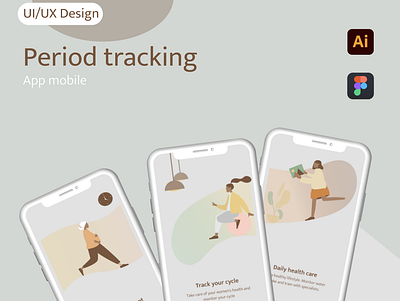 Period Tracker App app design ui ux