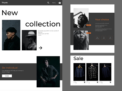 Сlothing store design figma ui web website