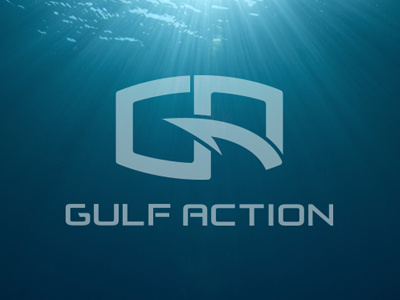 Gulf Action apparel fishing logo