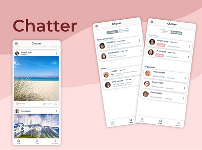 Chatter | Dating app app chat dating design graphic design love ui ux