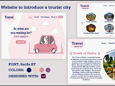 Travel landing page