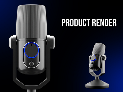 Microphone — Product Render 3d 3d arts 3dmodeling animation app blender design for app for websites gadgets illustration microphone modeling product product render ui