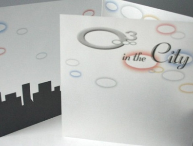 "O3 in the City" Party Invitation branding design print