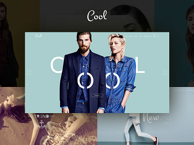 Cool clean ecommerce full screen home page loading minimal shop store theme ui ux