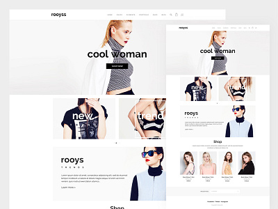 Rooys features interaction loading page product shop ui ux web website