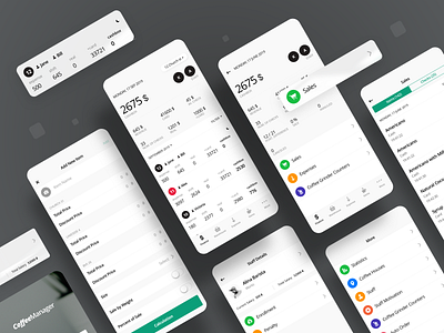 Manager App for Coffee Houses admin app app design application banking cards ui design finance interface ios iphone login mobile mobile app mobile ui product
