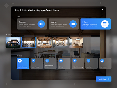 Smart House Application Concept. app app design blur card design interface ios mobile product smar house smart ui