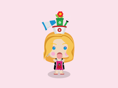 Terra character girl illustration nurse psa