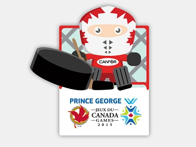 Hockey Pin canada games canfor character collectible pin goalie hockey prince george puck