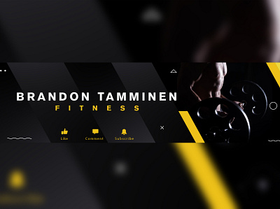 "Brandon Tamminen Fitness" YouTube Banner branding design graphic design ui vector