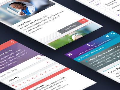 AAMC Mobile UI aamc medical school mobile responsive