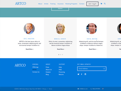 Testimonials & Footer