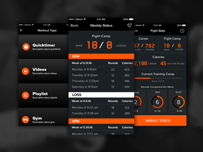Boxing & CrossFit App Design